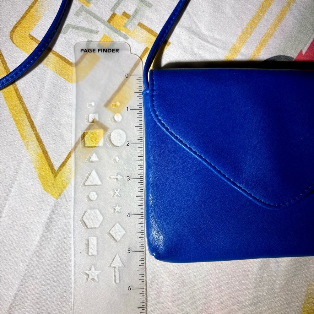 Mossimo Royal Blue Crossbody Envelope Mini Purse with Snap Closure - Picture 5 of 14